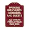 Signmission Parking for Church Members & Guests All Others Park Your Own Risk Alum, 24" x 18", BU-1824-23445 A-DES-BU-1824-23445 - alternate 1